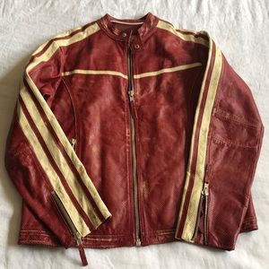 Men’s motorcycle style leather jacket